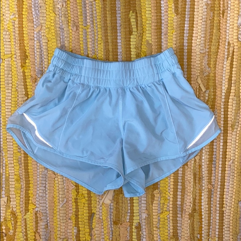 Lululemon Light Blue Hottie Hot Shorts 2”